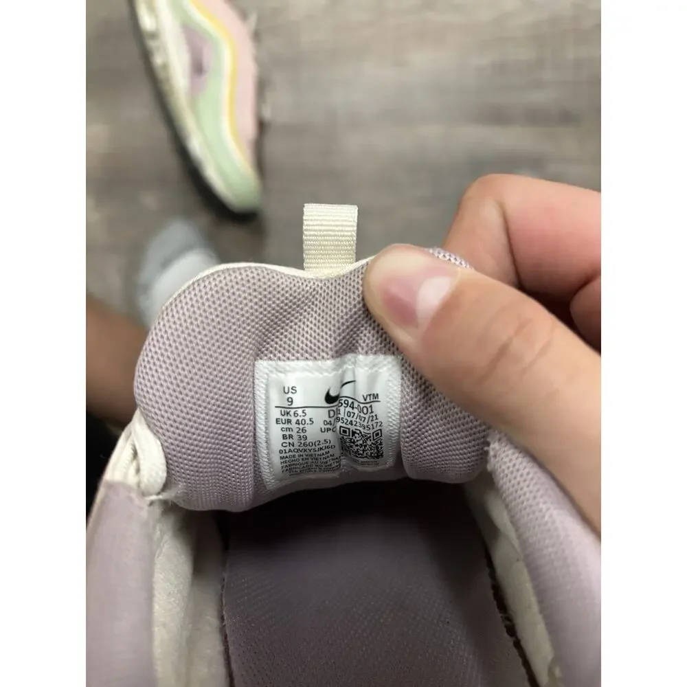 Air Max 97 Multi Pastel Womens Size 9 Phantom Grey Plum Fog DH1594-001
